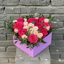 Цветочная композиция из Розы в коробке #REPLACE_PRED# Щелкино