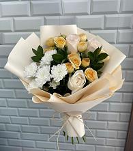 Букет цветов из:  Розы и Хризантемы #REPLACE_PRED# Щелкино