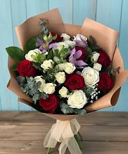 Букет цветов из:  Розы и Альстромерии #REPLACE_PRED# Щелкино