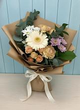 Букет цветов из:  Герберы и Хризантемы в Щелкино