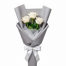 Букет 3 белые розы #REPLACE_PRED# Щелкино