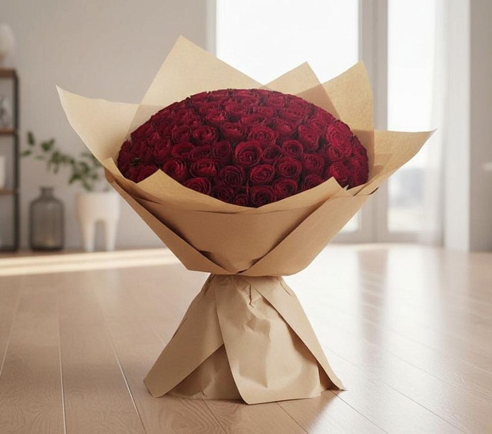 Букет 101 Красная роза в Щелкино