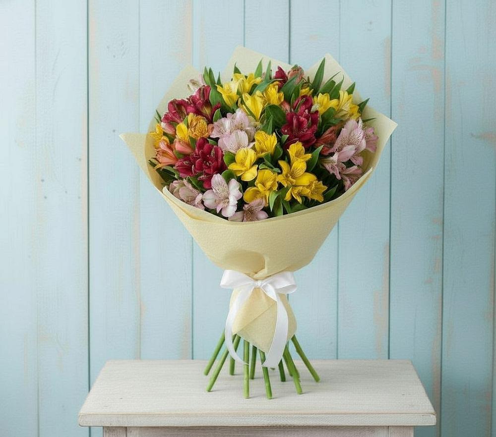 Букет цветов из: Альстромерии в Щелкино